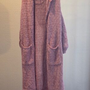 Free People Mauve Long Cardigan